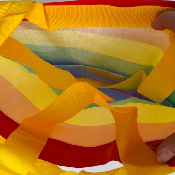 Ikea 🌈 Rainbow Multicolor Canvas Tote‎ Small - Picture 4 of 7